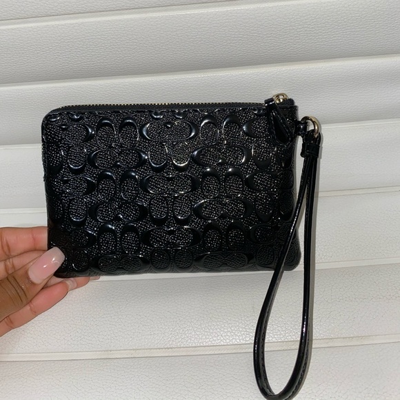 Black Coach Wristlet - Picture 3 of 4